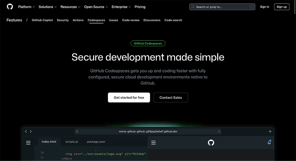 GitHub home page