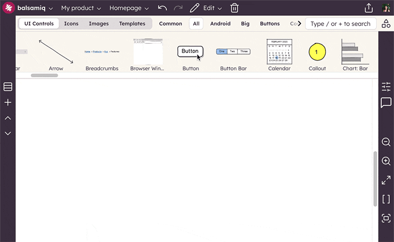 Drag and drop UI components