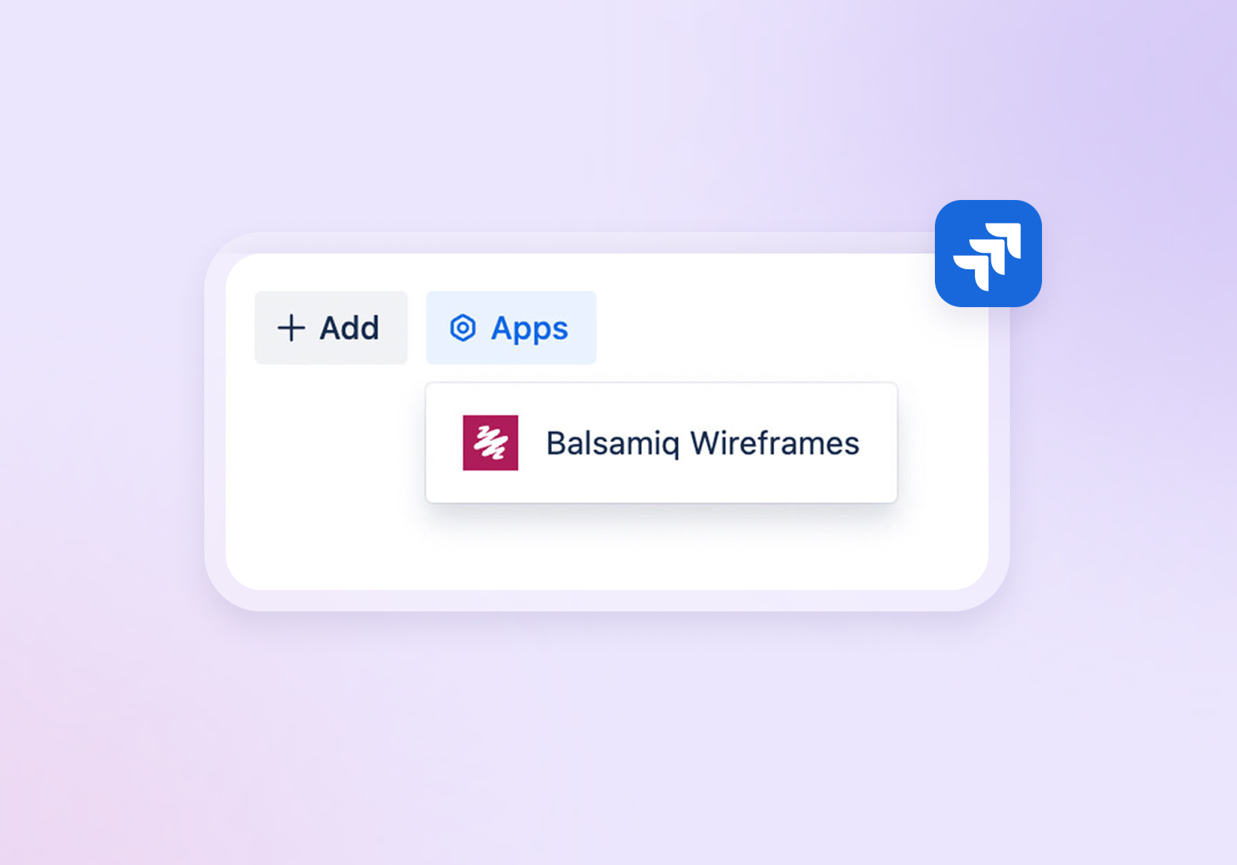 Balsamiq wireframe in a Jira ticket